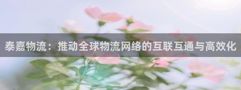 28圈入口問一問:泰嘉物流:推動全球